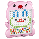 Tabla desen Joc Mozaic Purcelus piese colorate si pix magnetic