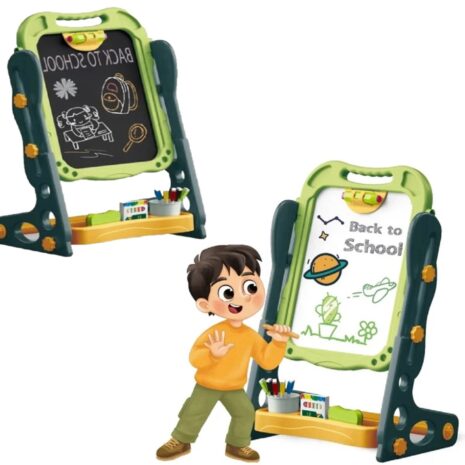 Tabla educativa magnetica copii Dinozaur cu accesorii si depozitare