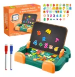 Tablita magnetica 2in1 cu Litere si Cifre Jucarie educativa desen