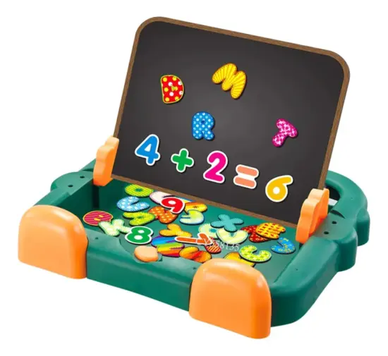 Tablita magnetica 2in1 cu Litere si Cifre Jucarie educativa desen