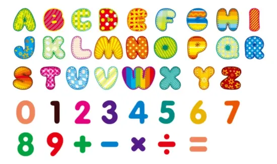 Tablita magnetica 2in1 cu Litere si Cifre Jucarie educativa desen