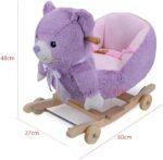 Balansoar plus Ursuletul Mov cu Spatar si Centura de siguranta