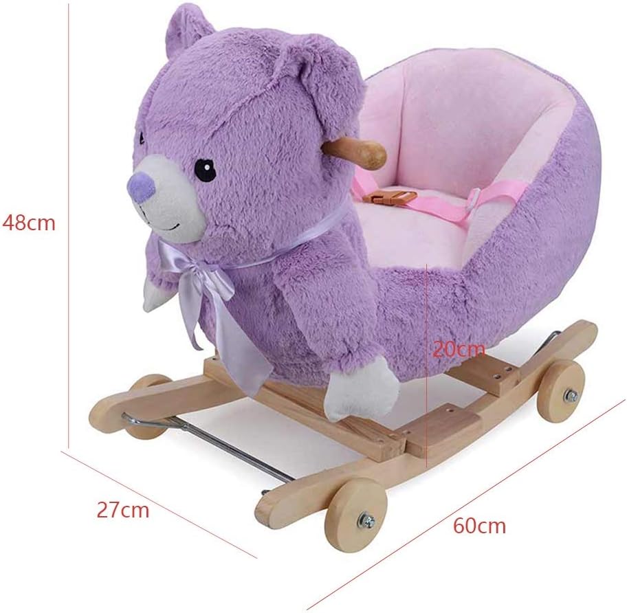 Balansoar plus Ursuletul Mov cu Spatar si Centura de siguranta