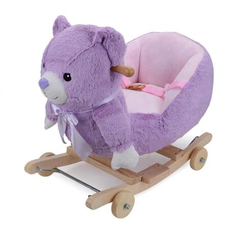 Balansoar plus Ursuletul Mov cu Spatar si Centura de siguranta