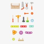 Banc de lucru copii Ladita Atelierul cu scule Demontare Constructii