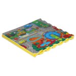 Covor joaca copii Oraselul Puzzle burete Trafic 120x120 cm