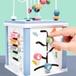 Cub Activitati Montessori 8in1 Incuietori Xilofon Sortare forme lemn