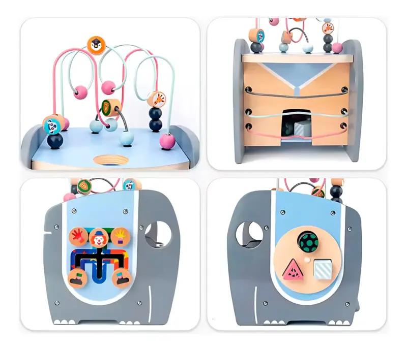 Cub Montessori 5in1 Elefantul cu activitati motrice si Sortare