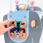 Cub Montessori 5in1 Elefantul cu activitati motrice si Sortare