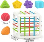 Cub bebe Montessori Sortare forme geometrice cu benzi elastice