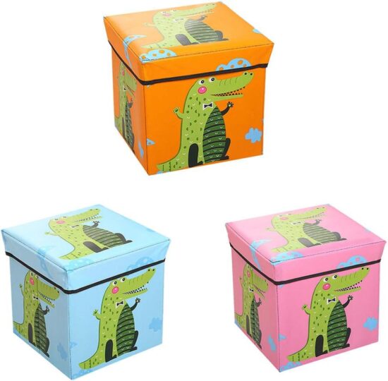 Cutie pentru depozitare Crocodilul pliabil cu capac si desene