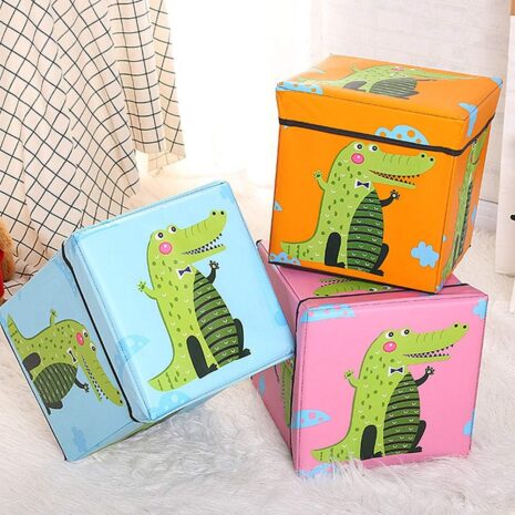 Cutie pentru depozitare Crocodilul pliabil cu capac si desene