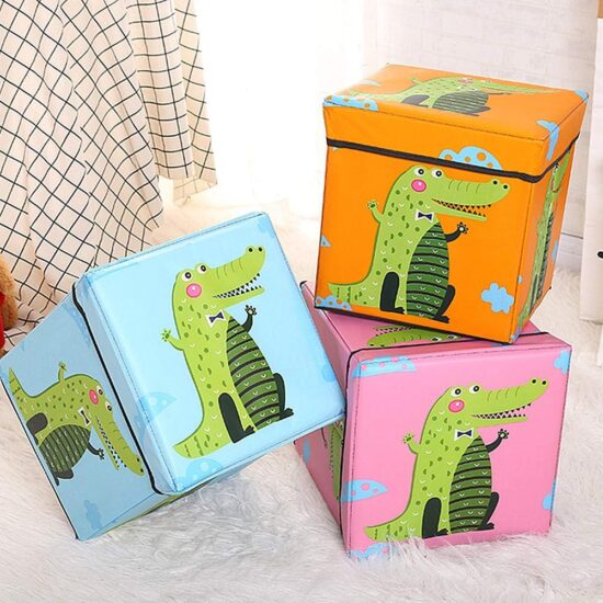 Cutie pentru depozitare Crocodilul pliabil cu capac si desene