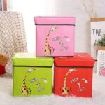 Cutie pentru depozitare Girafa pliabila cu capac si desene