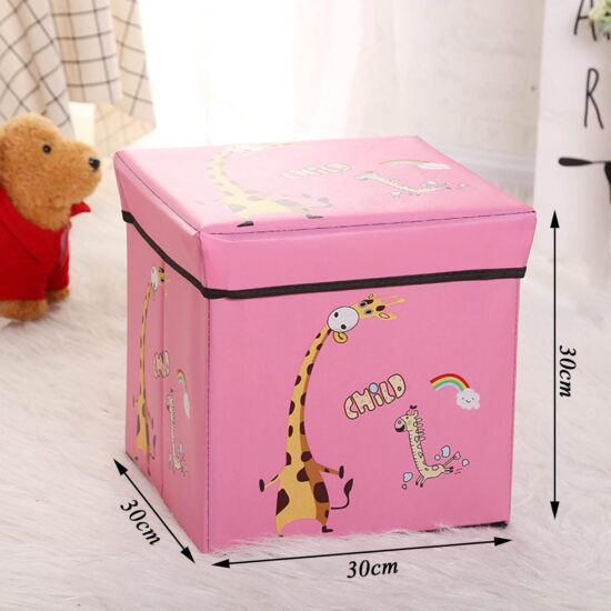 Cutie pentru depozitare Girafa pliabila cu capac si desene