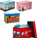 Cutie pentru depozitare Vehicule pliabila cu capac si desene