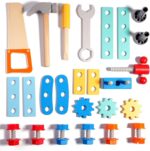 Joc Montessori lemn Casuta cu unelte Suruburi Incuie Descuie