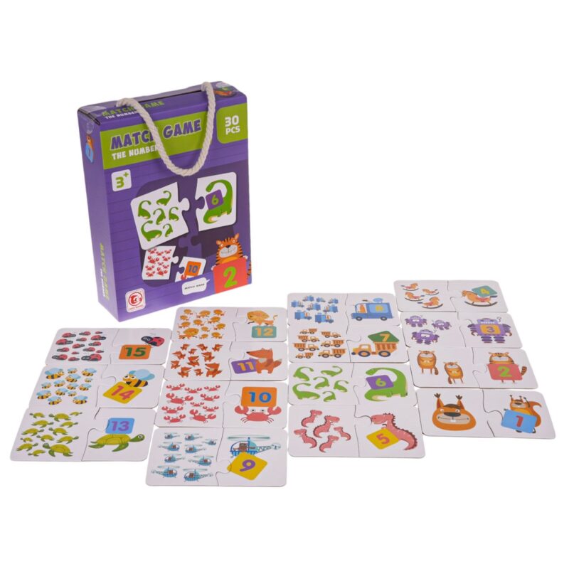 Joc Puzzle educativ Invata Numerele Cifrele cu ajutorul ilustratiilor