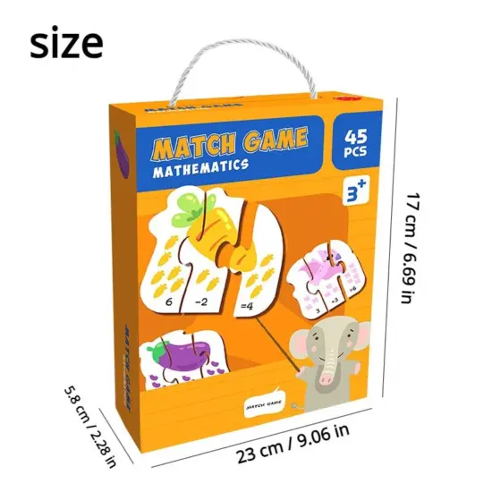 Joc Puzzle educativ Invata operatiile matematice cu ilustratii