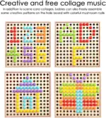 Joc creativ Animale Mozaic Genius cu butoni colorati si Planse