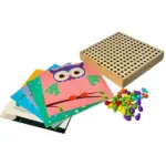 Joc creativ Animale Mozaic Genius cu butoni colorati si Planse