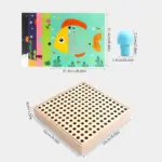 Joc creativ Animale Mozaic Genius cu butoni colorati si Planse