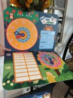 Joc educativ Calendar in Limba romana cu Ceas Anotimpurile Zilele