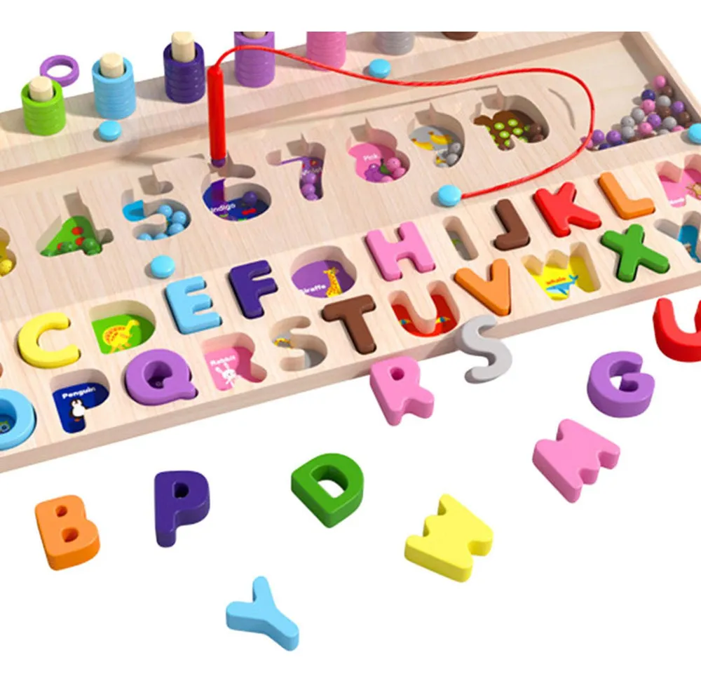 Joc logaritmic educativ Asocieri Culori Litere Alfabet si Cifre