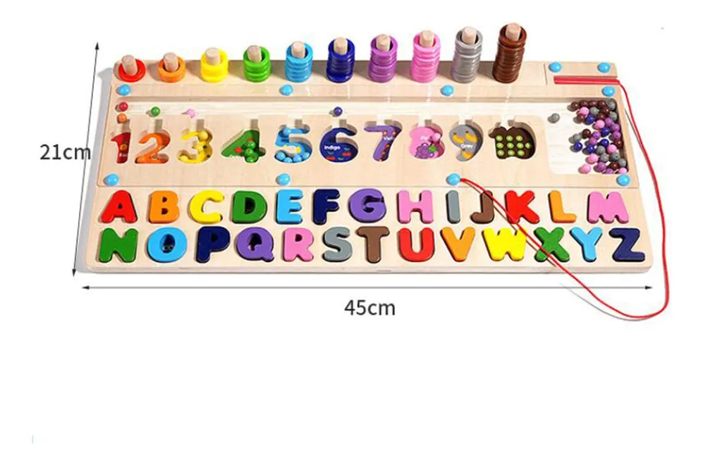 Joc logaritmic educativ Asocieri Culori Litere Alfabet si Cifre