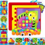 Joc mozaic Dinozaur cu 46 butoni puzzle 12 planse Genius Art