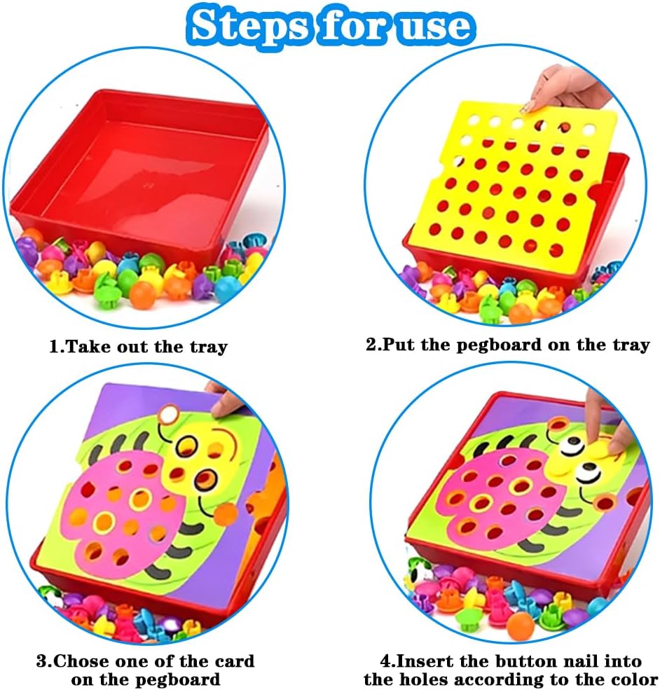 Joc mozaic Dinozaur cu 46 butoni puzzle 12 planse Genius Art