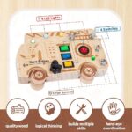 Jucarie Autobuzul Montessori Placa lemn Suruburi Banc scule copii