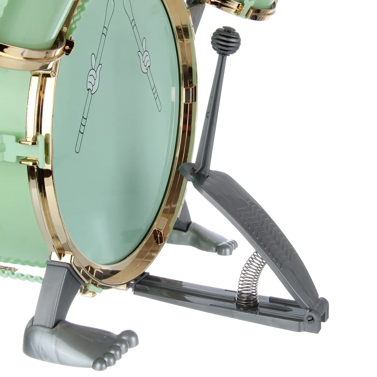 Jucarie Jazz Instrumente muzicale Set 5 Tobe cu Cinel si scaun