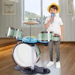 Jucarie Jazz Set Tobe Microfon Cinel Scaun Instrumente muzicale