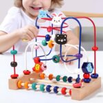 Jucarie Labirint motricitate Circuit Montessori cu Abac si Animale