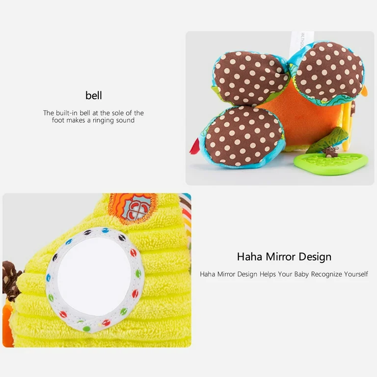 Jucarie dentitie bebelusi Girafa muzicala senzoriala Texturi diferite