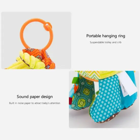 Jucarie dentitie bebelusi Girafa muzicala senzoriala Texturi diferite