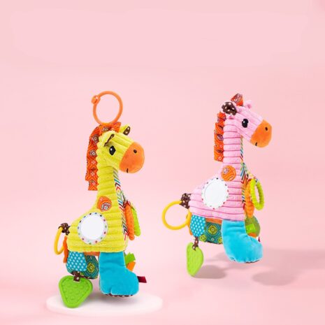 Jucarie dentitie bebelusi Girafa muzicala senzoriala Texturi diferite