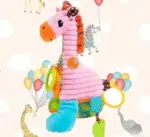 Jucarie dentitie bebelusi Girafa muzicala senzoriala Texturi diferite