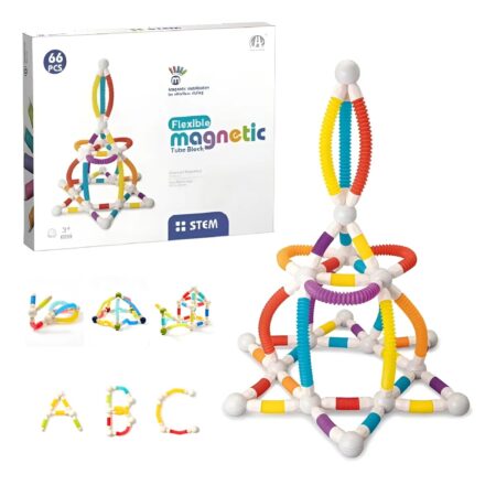 Jucarii-magnetice-Stem-66-piese-Sticks-flexibile-Forme-constructie