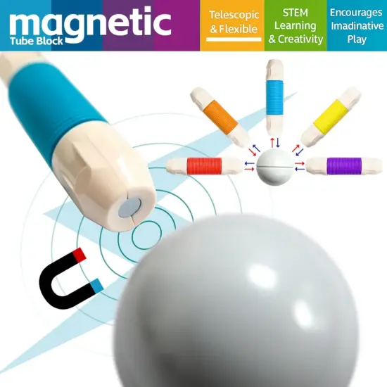 Jucarii magnetice Stem 86 piese Sticks flexibile Forme constructie