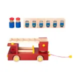 Masina de pompieri cu Scara din lemn si Figurine cu oameni