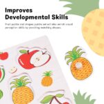 Puzzle incastru Fructe sanatoase pentru copii cu butoni din lemn