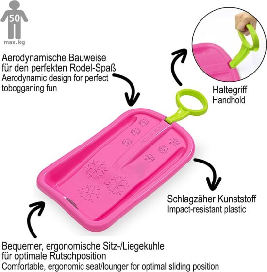 Sanie copii tip bob Sageata cu Maner Glisor mobil Marmat