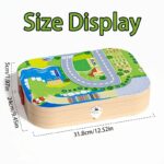 Servieta cu cuburi Circuit Oraselul cu Tren Masini Forme geometrice