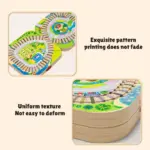 Servieta cu cuburi Circuit cu Cale ferata cu Tren Masini Forme