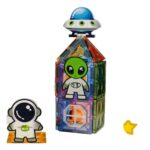 Set 51 Cuburi magnetice transparente luminoase 3D Racheta STEM