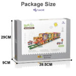 Set 72 Cuburi magnetice transparente luminoase 3D Trenulet STEM