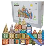 Set 80 Cuburi magnetice transparente luminoase 3D Castel STEM