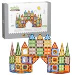 Set 85 Cuburi magnetice transparente luminoase 3D Castel STEM